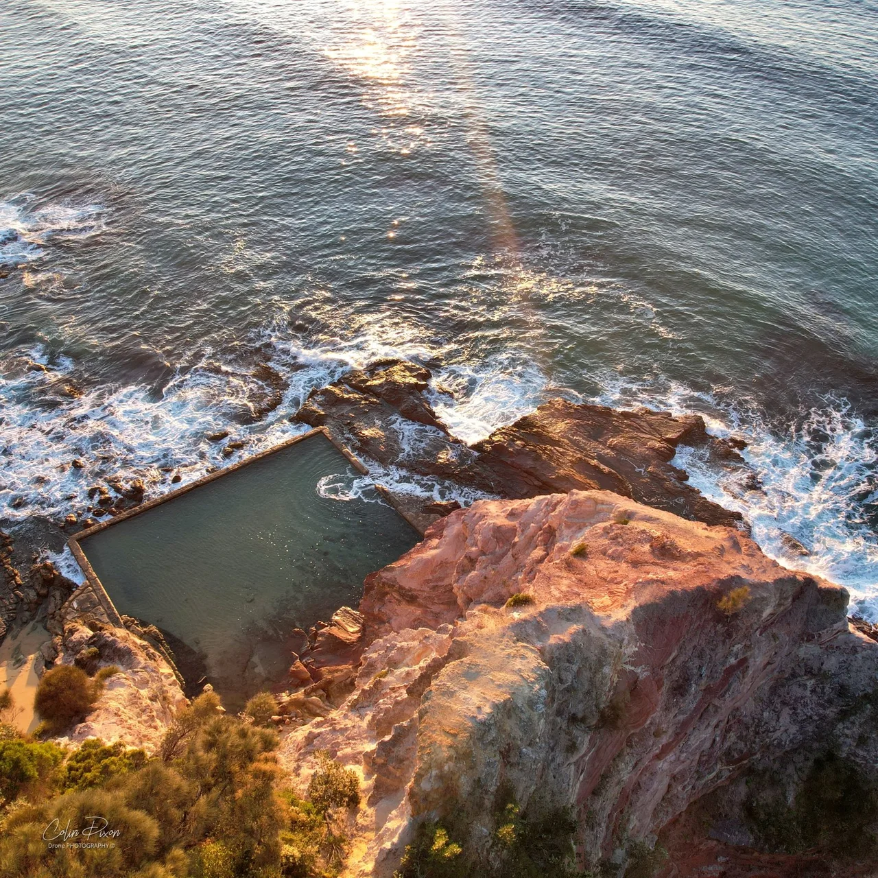 Sunrise Aslings Beach Rock Pool